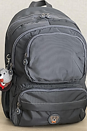 Nemo Bags GRİ Sırt, Okul, 14 İnç Laptop, Seyahat Çantası Amigurumi Ayıcık Anahtarlık Hediyeli
