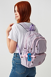 Nemo Bags Okul Çantası Unisex Lila Orta Boy Su Geçirmez Klinkır Kumaş Seyahat Laptop Çantası Su Geçirmez