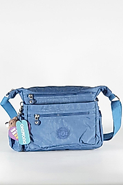 Turkuaz Çok Cepli Ayarlanabilir Kadın Çapraz Askılı Omuz Çantası  by Nemo Group