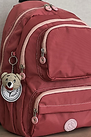 Nemo Bags Somon Sırt, Okul, 14 İnç Laptop, Seyahat Çantası Amigurumi Ayıcık Anahtarlık Hediyeli