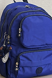 Nemo Bags Saks Mavisi Sırt, Okul, 14 İnç Laptop, Seyahat Çantası Goril Anahtarlık Hediyeli