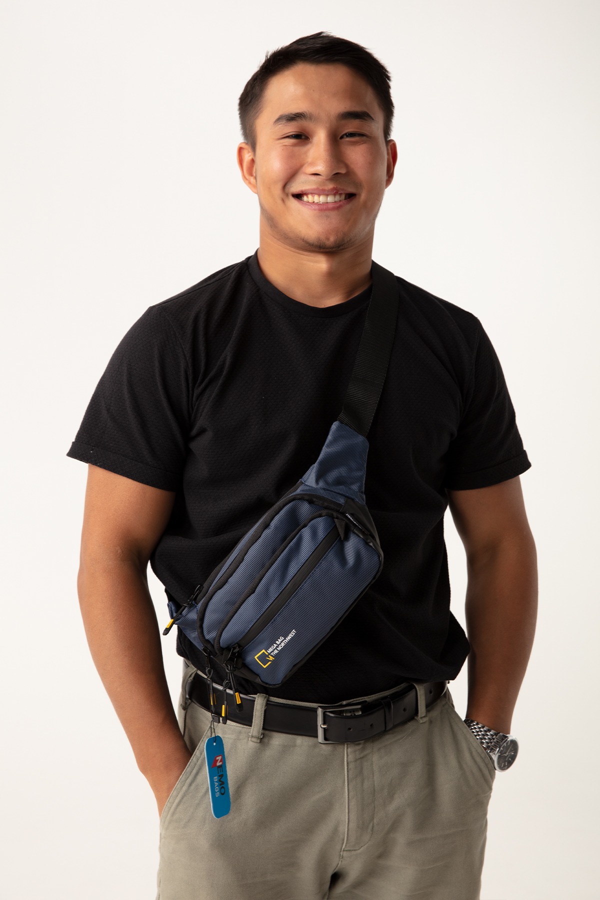 NEMO BAGS Unisex LACİVERT Çapraz Sırt Ve Göğüs Çantası Nemobags Bodybag Çanta 20x14.5x5cm