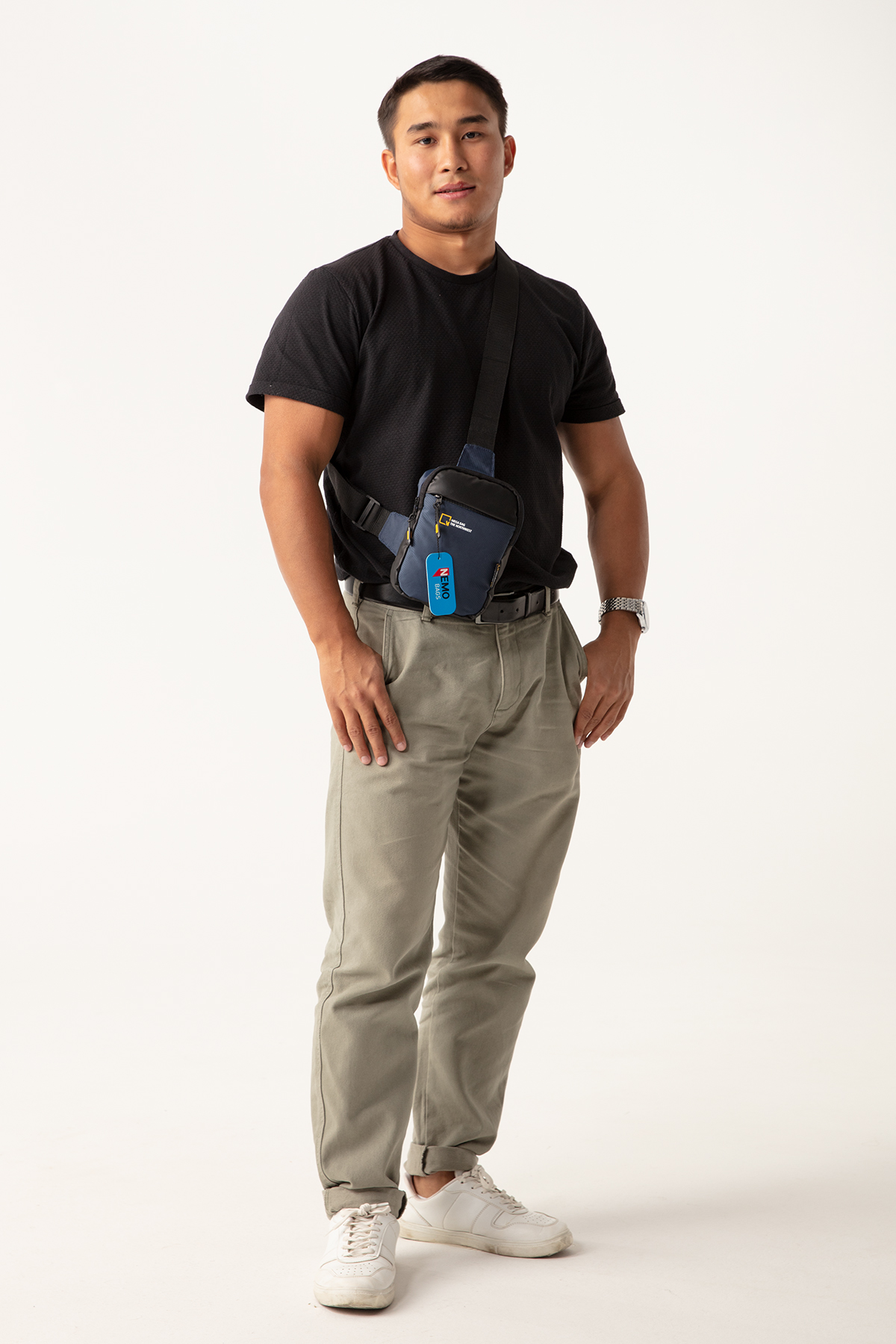 NEMO BAGS Unisex LACİVERTÇapraz Sırt Ve Göğüs Çantası NemoBags  Bodybag Çanta 18x13x6cm