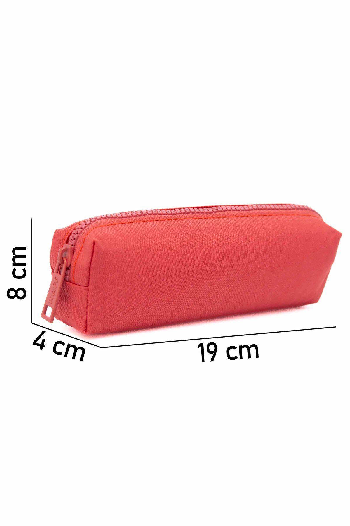 Nemo Bags Kalemlik Mercan Tek Cepli Krinkıl Su Geçirmez  Kılinkır Kumaşlı Tek Gözlü Kalem Kutusu