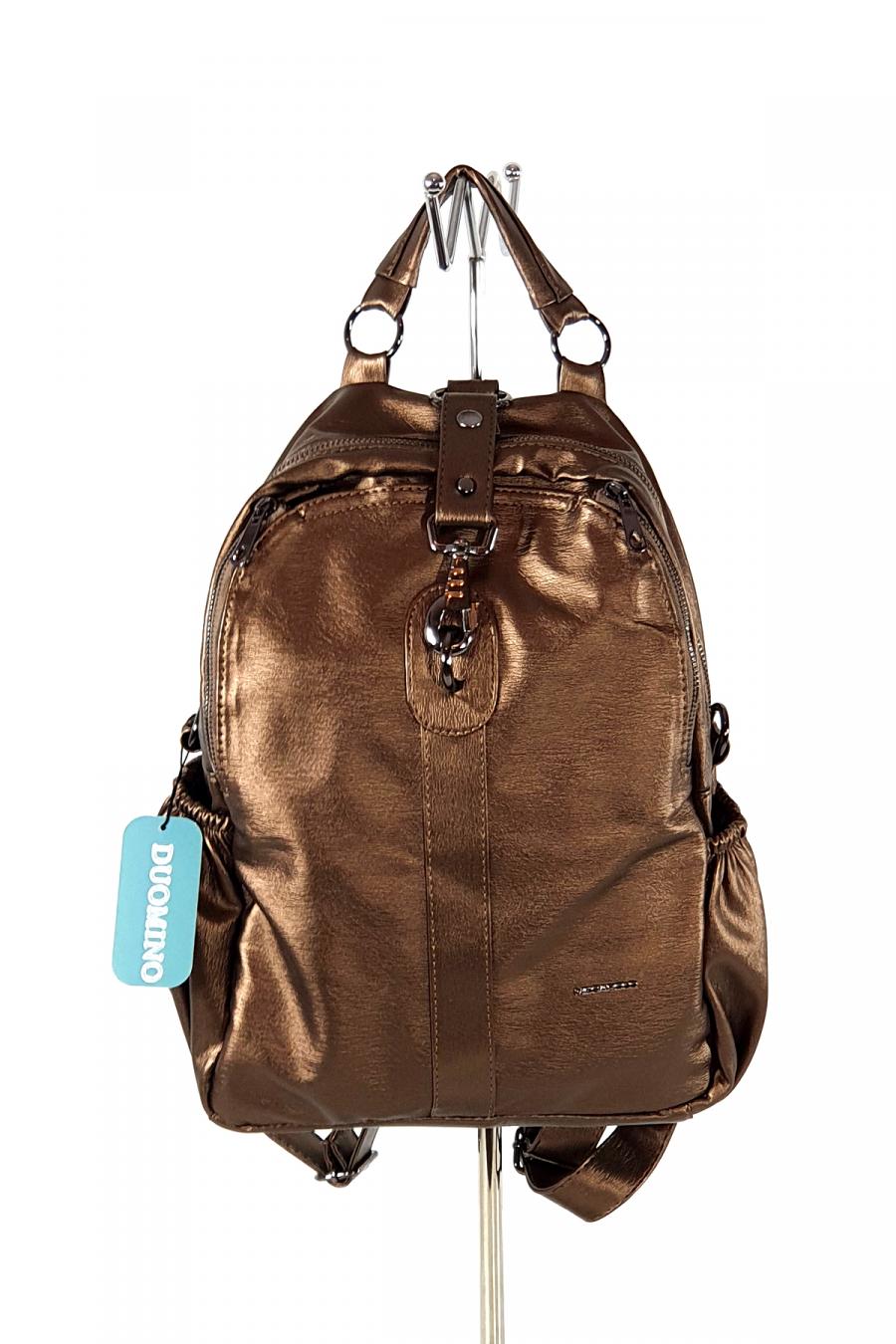 Bakır Sırt Çantası 14" İnç Yıkama Deri Yumuşak Deri Orta Boy Mega Nemobags Group